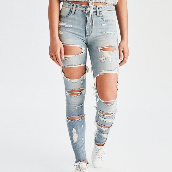 American Eagle Outfitters Denim - American Eagle Icy Blue Distressed Jegging